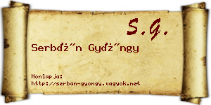 Serbán Gyöngy névjegykártya